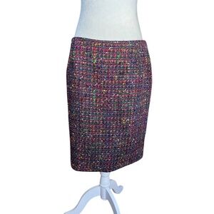 Vintage Purple Tweed Medium-Length Skirt 14